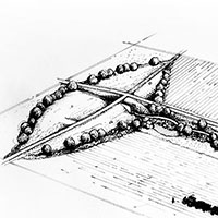 Architekturzeichnung Persepkive nach Grundrissplan