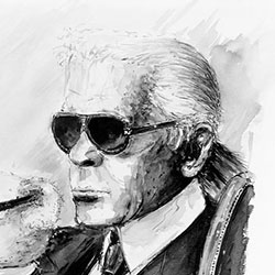 Karl Lagerfeld mit Teddy