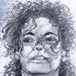 Portraitzeichnung King of Pop