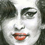 Portraitzeichnung Ami Winehouse