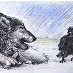 Wolf und Rabe
