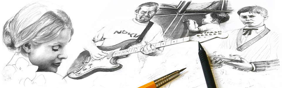 Portrait Menschen -artwork Wolfgang Rösler